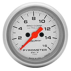Auto Meter 4344 Ultra-Lite Electric Pyrometer Gauge Kit,2.3125 in.