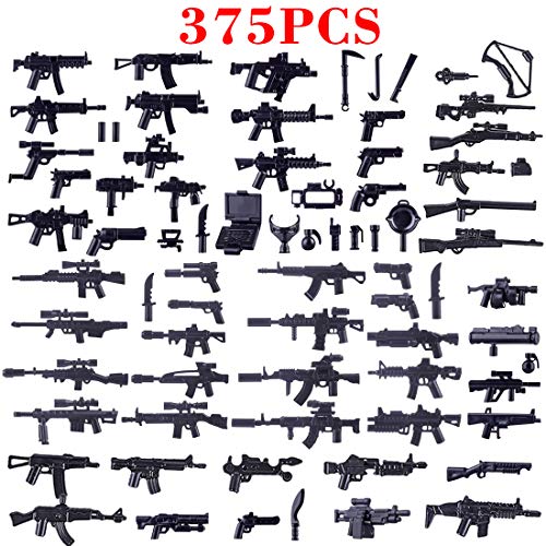 15000P 375St. Custom Waffen Set für SWAT Team Polizei Soldaten Mini Figuren, passen zum Lego Cover