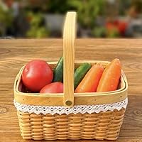 アンティーク竹製半円形バスケット　野菜入れ 竹籠たちNo.4 アンティーク竹製半円形バスケット 野菜入れ