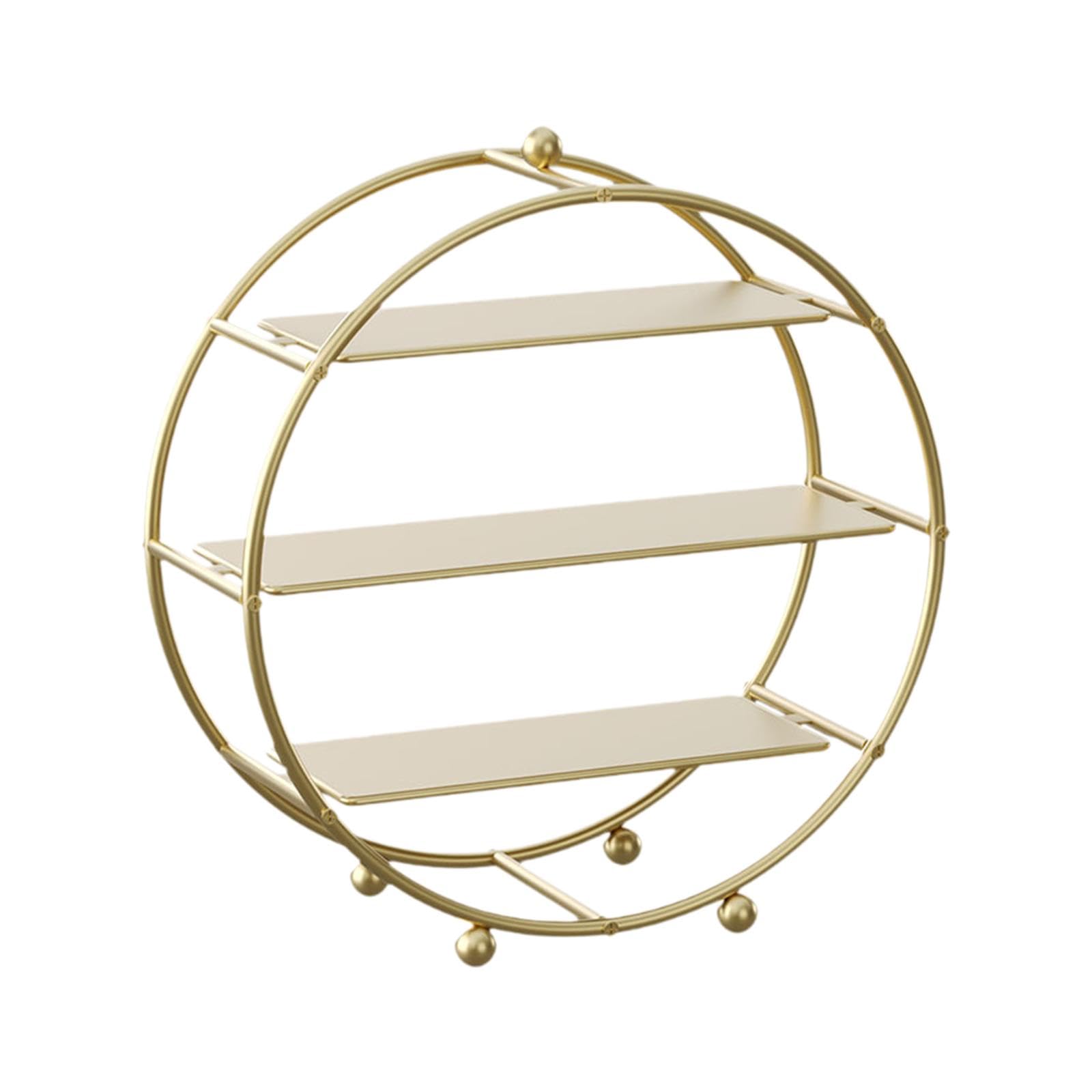 perfk Soporte para Magdalenas de 3 Niveles, Bandeja para Servir escalonada, Soporte Moderno para Galletas, postres, Soporte para Magdalenas para Cocina, Oro