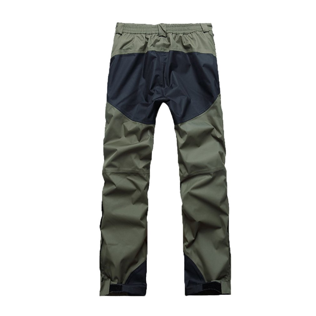 mansmoer Men's Windproof Waterproof Breathable Trousers Army Outdoor Sport Pants (XX-Large, Army Green)