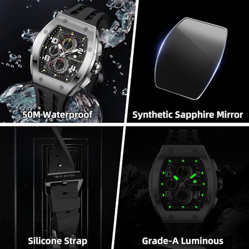 Image of TSAR BOMBA Mens Watch for Men Waterproof Men's Wrist Watches Gift for Men