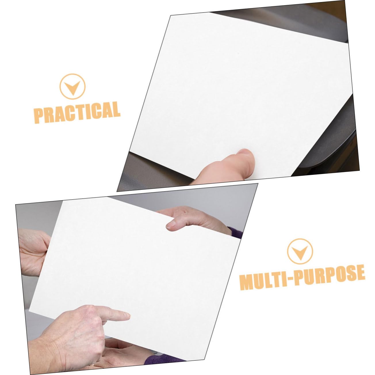 SECFOU 100blätter Aufkleberpapier zum Bedrucken Blanko-aufkleberpapier Selbstklebendes Papier für Drucker Mattes Kopierpapier Großes Blanko-fotopapier Vielseitig Einsetzbar