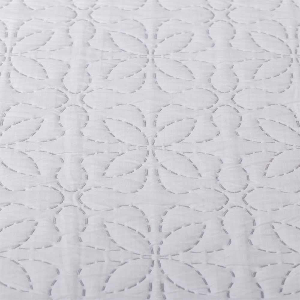 COTTON ARTean Colcha Verano Cama 150 Algodón Poliéster Santillana Gris