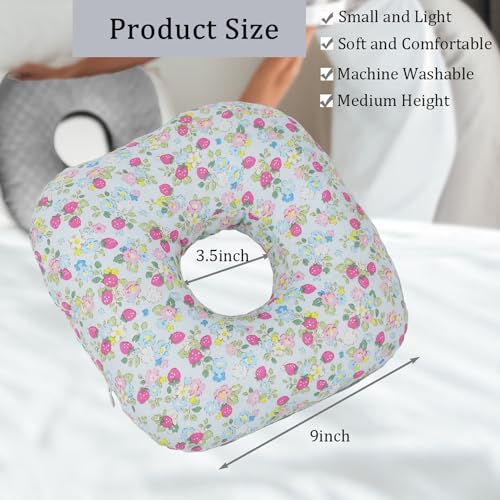 Image of Ear Piercing Pillow for Side Sleeper Pillow with Ear Hole for CNH and Earache Infection Ear Pressure Ulcers, Side Positioning Pillow in