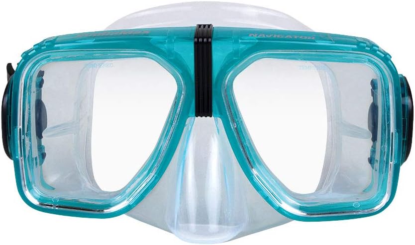 ScubaMax Navigator Dual Lens Universal Fit Adult Dive Mask with an Easy Swivel Buckle System