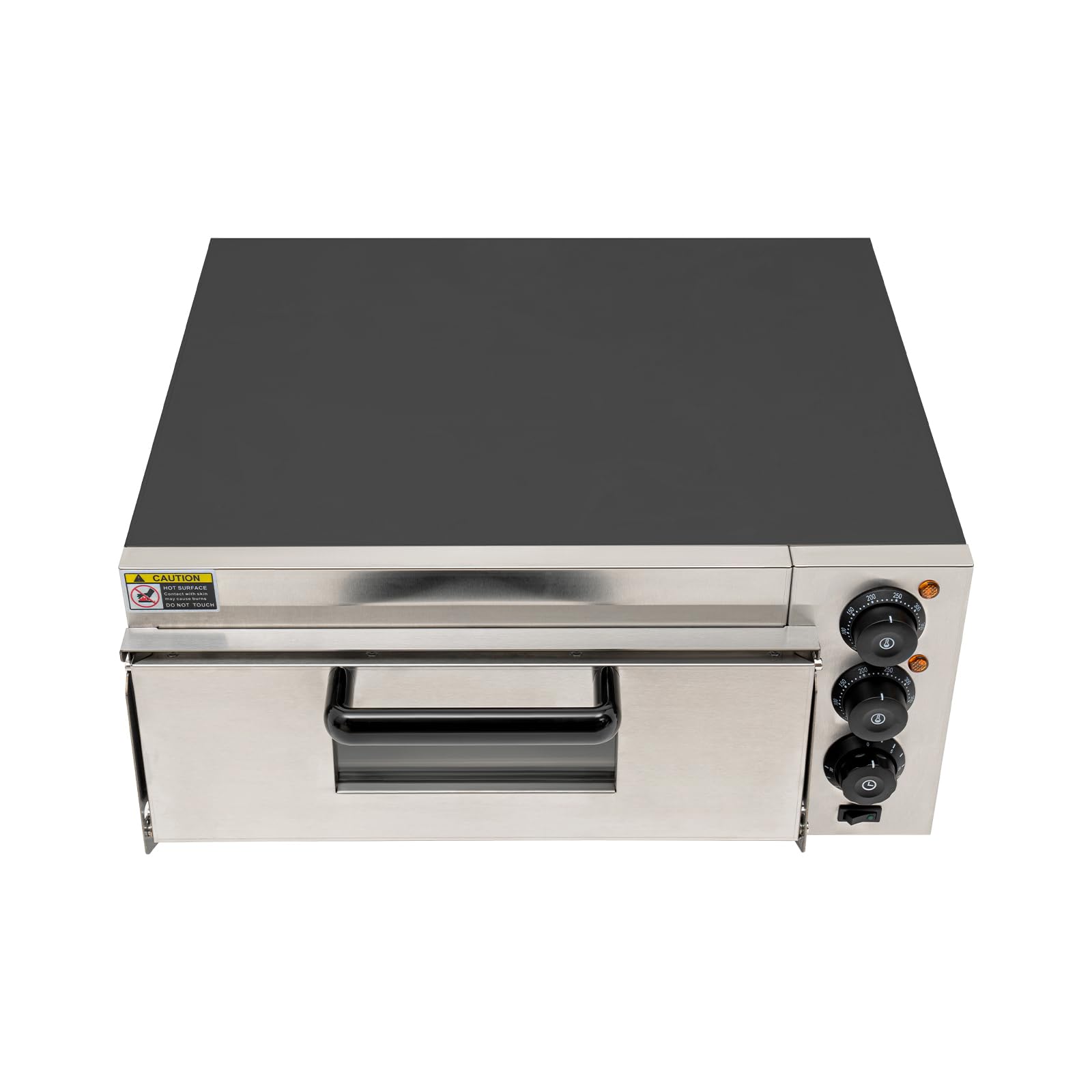 Horno de pizza encimera, 2000 W, horno eléctrico comercial para pizza con temperatura ajustable y temporizador de 0-30 minutos