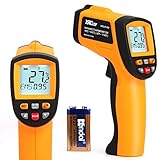 Laser Temperature Reader Gun with Data Saving Function, High Temp Infrared Thermometer Gun with High...