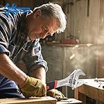 Navegando 4-Piece Metric Adjustable Wrench Set, 6/8/10/12 Inch, Heat Treated Carbon Steel with Non-Slip Rubber Grip，Corrosion Resistant Finish for Automotive, Plumbing & DIY Repairs - Image 4