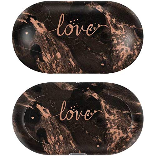 Skinit Decal Audio Skin Compatible with Samsung Galaxy Buds+ - Officially Licensed Originally Designed Love Rose Gold Black Design