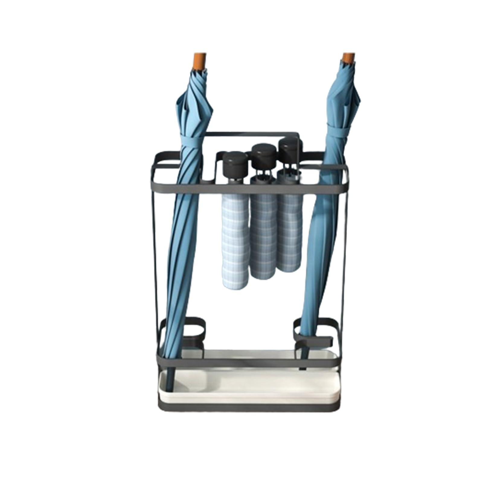Porte-Parapluie en métal avec bac égouttoir amovible pour entrée et bureau