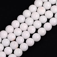 Vista 12 de JOE FOREMAN Cuentas redondas de piedra natural de jade rosa de 0.315 pulgadas para hacer joyas, cuentas de 15 pulgadas, piedras semipreciosas