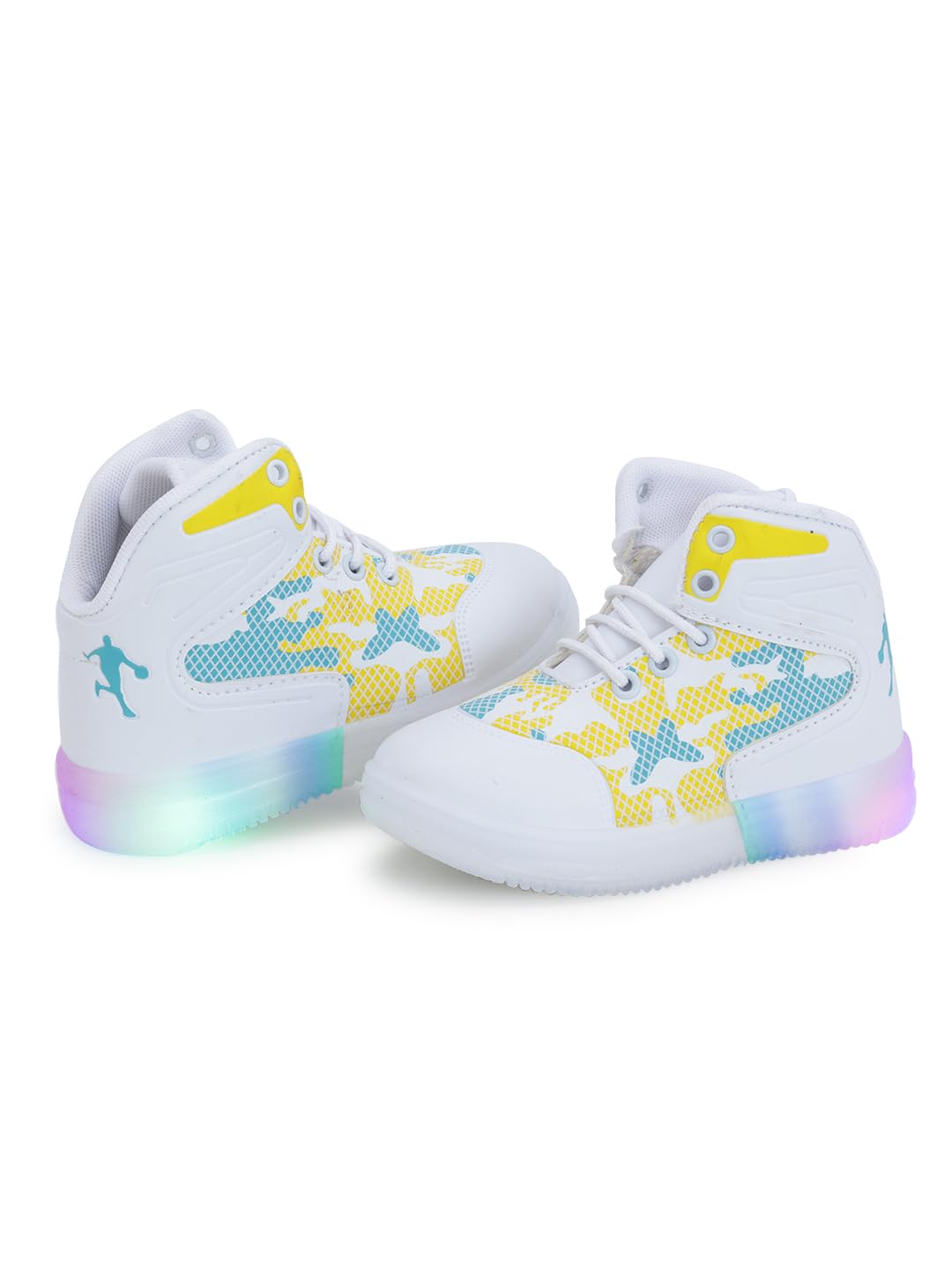 PASSION PETALS Printed LED Light Shoes for Kids Girls and Boys of Age 18Months – 4 Years – White PASSION PETALS Printed LED Light Shoes for Kids Girls and Boys of Age 18Months – 4 Years – White