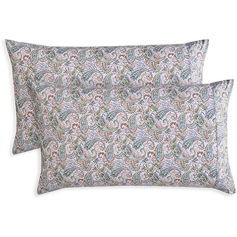 Elegant Comfort Teal Paisley Pillowcase Set Cover