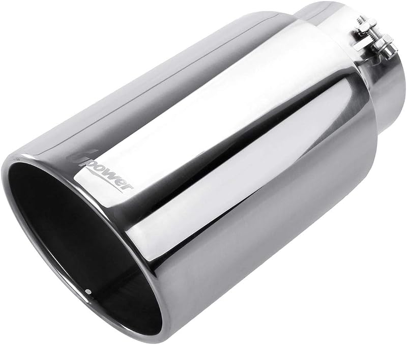 Ponteira de escapamento diesel Upower em aço inoxidável – entrada 12,7 cm, saída 17,78 cm, comprimento 38,1 cm