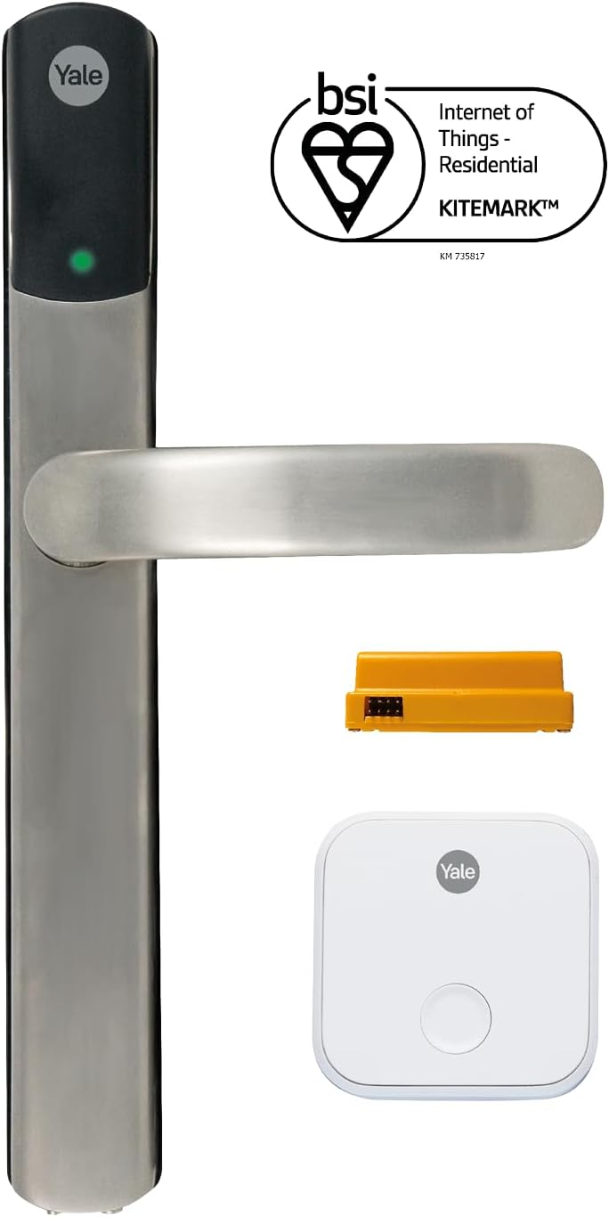 Conexis L2 Smart Door Lock [NO Subscription Required] Remote Access from Anywhere, Anytime, No Key Needed, Works with Alexa, Google Assistant and Philips Hue - Satin Nickel