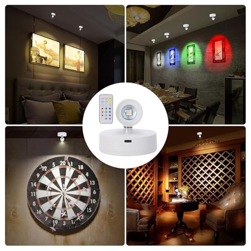 Foco LED interior recargable para resaltar arte y plantas con mando a distancia 5