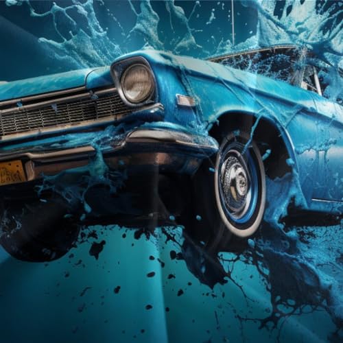 Housse de couette voiture effet éclaboussure 3D en microfibre douce King - 7