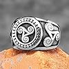 Viking Totem Noeud Celtique Titane Acier Hommes Anneaux Punk Hip hop Rock Vintage pour Homme Petit ami Motard Bijoux créativité Cadeau #2
