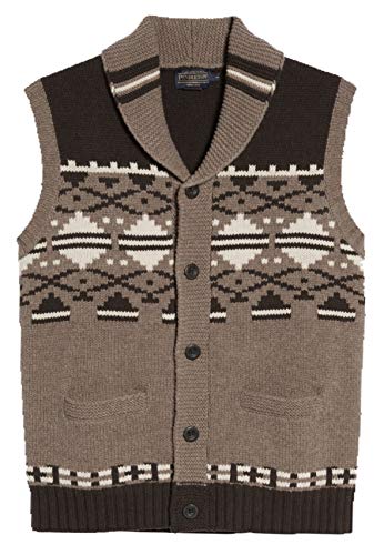 Pendleton Men's 1920 Cardigan Sweater Vest Brown XL
