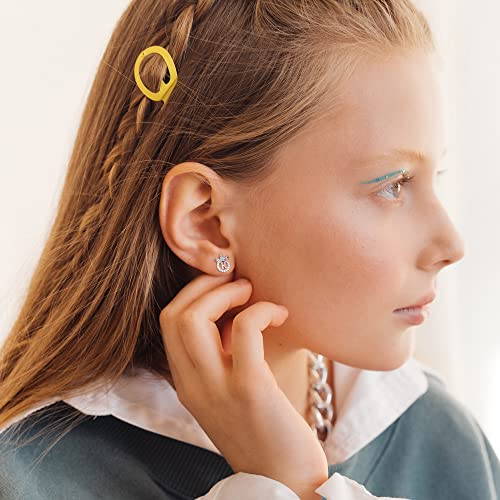 Unicorns Gifts For Girls, Sterling Silver Post Cz Unicorn Stud Earrings Letter A Initial Stud Earrings Kids Earrings Unicorn Earrings For Little Girls Kids Jewelry For Girls Little Girls Jewelry #TOP2