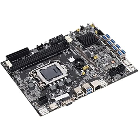 Miner Motherboard, Anti Interference PCB Low Noise Power Consumption Reducing 8 GPU Acceptable PC Motherboard for Factory Cover