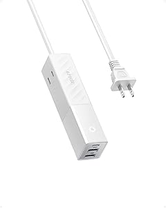 Anker 511 USB Power Strip (USBタップ 電源タップ AC差込口 2口 USB-C 1ポート USB-A 2ポート 延長コード 1.5m) 【PSE技術基準適合/USB Power Delivery対応 】MacBook PD対応 Windows PC iPad iPhone Galaxy Android スマートフォン ノートPC 各種 その他機器対応 (ホワイト)