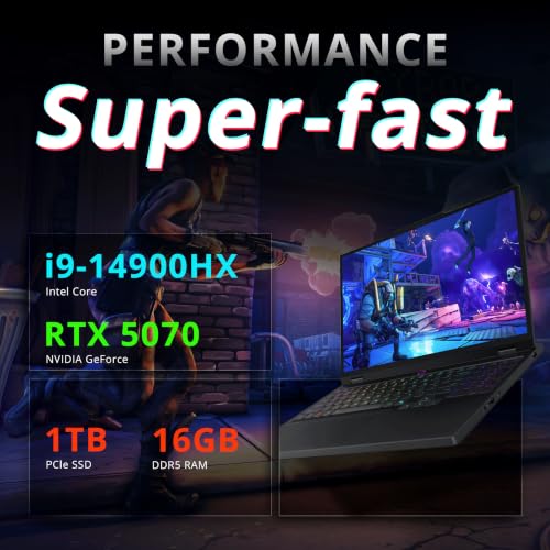 Image of Lenovo Legion 5 15.1 inch 165Hz WQXGA Gaming Laptop, NVIDIA GeForce RTX 5070, Intel Core i9-14900HX, 16GB DDR5, 2TB Storage(1TB SSD+1TB Docking Station Set), Backlit Keyboard, Win 11 Pro, Black