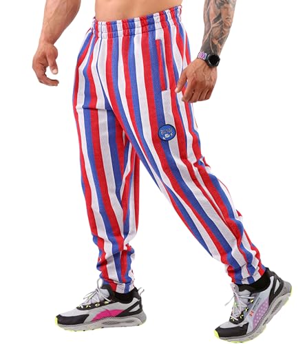 Men's Loose Fit Cotton Sweatpants with Pockets, Gym Lifestyle Pants