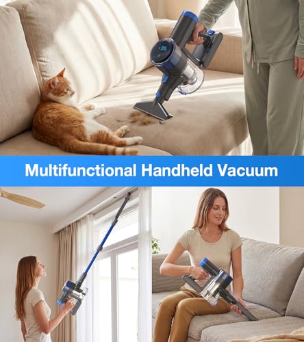 480W Cordless Vacuum Cleaner, 45KPa Self-Standing Stick Vacuum with LED Display - image 7