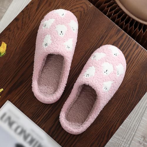 Afellicy Halloween Christmas Slippers Checkered Scuff for Women and Men Holiday Indoor Bedroom Fluffy Warm Fleece Slippers Winter Soft Cozy Home Non-Slip Soft Plush Slip-on Wool Lined House Shoes2