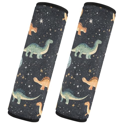 Seat Belt Covers 2 Pack Dinosaurs Floating Car Seat Strap Covers Super Soft Colorful Car Seat Neck Cover for Boys Girls Adults Babies S