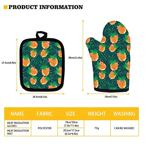 Gostong Funny Giraffe Insulation Oven Mitts & Pot Holders 2Pcs Kitchen Heat Resistant Non-Slip Potholders Set For Cooking Baking Bbq, Home Kitchen Decor #TOP1