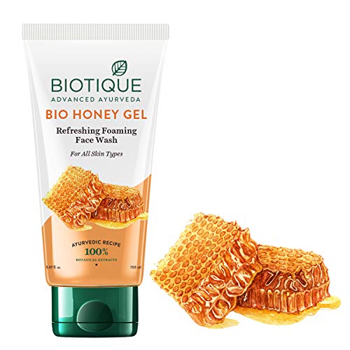 Image of Biotique Bio Honey Gel Refreshing Foaming Face Wash, 150ml & Biotique Bio Papaya Revitalizing Tan Removal Scrub, 50g