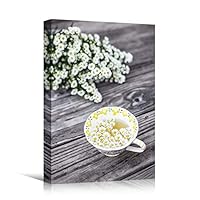 Canvas Wall Art Tea Coffee Drinks Farmhouse/Country Kitchen Multicolor Photography Relax/Calm - 12x18 inches