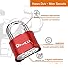 2 Pack disecu 4 Digit Combination Lock, Heavy Duty Outdoor Waterproof Padlock for School Gym Locker, Fence, Gate, Storage Unit, Toolbox (Red)