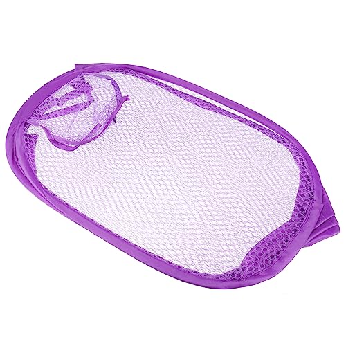 Cabilock Boys and Girls Foldable Laundry Basket Pop-up Laundry Hamper for Dorm Side Pocket Purple