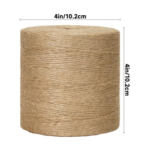 Image of KINGLAKE Natural Jute Twine String - 1640 Feet 2mm Twine String for Crafts