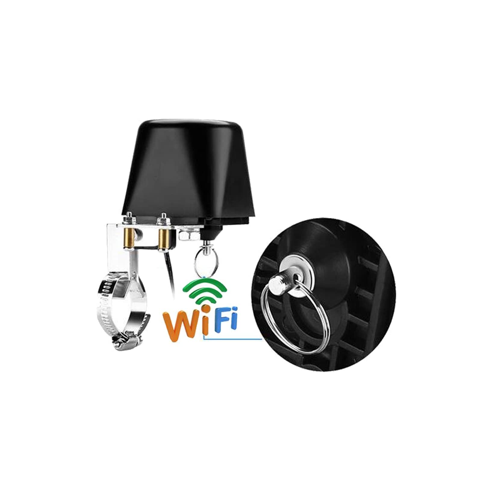 Inteligentny zawór gazowy WIFI Zawór gazowy Inteligentny domowy sterownik wyłączenia wody(Beige)