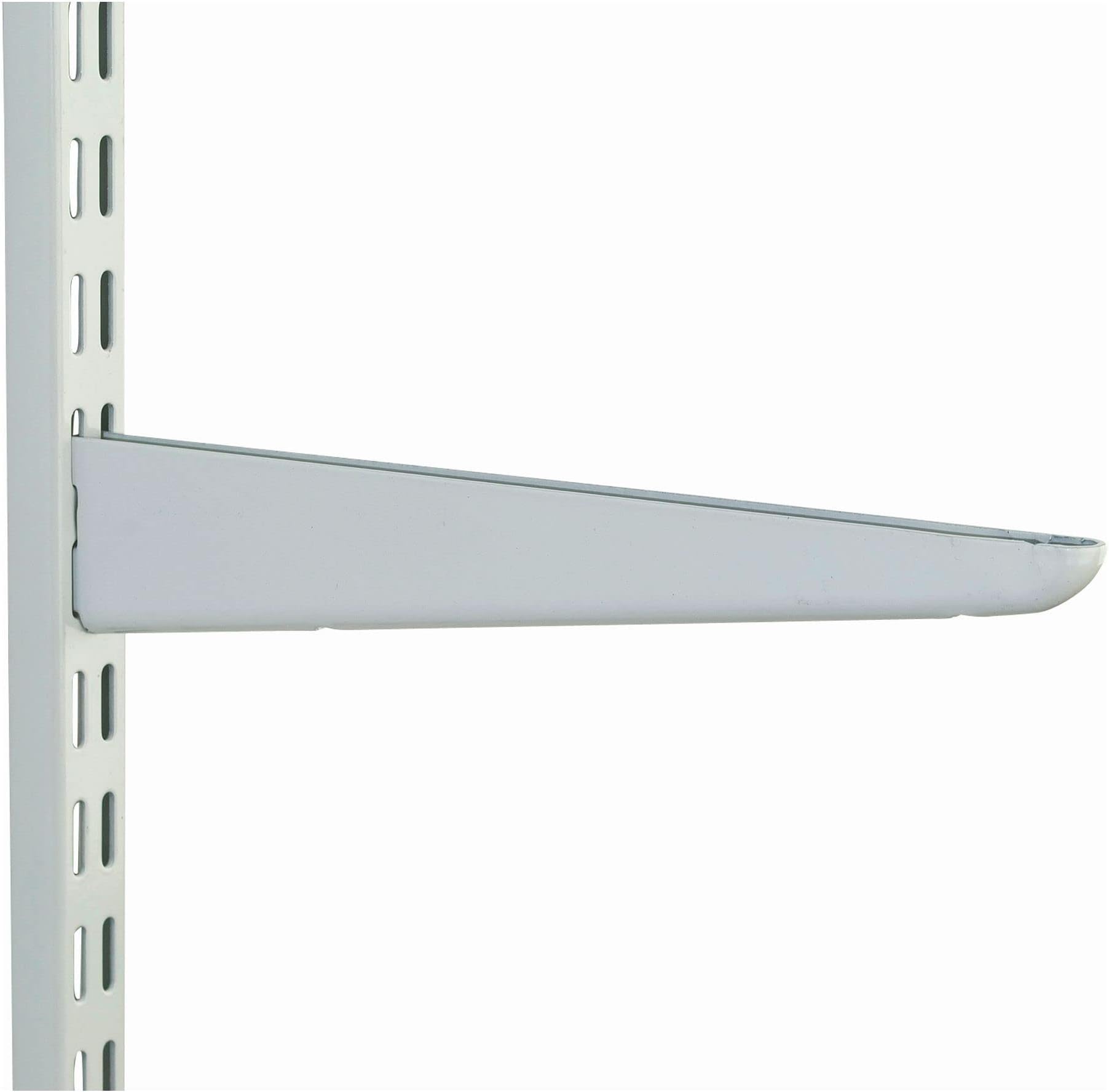 DJM Twin Slot Shelving Bracket, 610mm, 10 Pack, White | Heavy-Duty Shelf, Adjustable, Wall Mounted | for Shed, Garage, Indoor Storage Racking | Easy to Install
