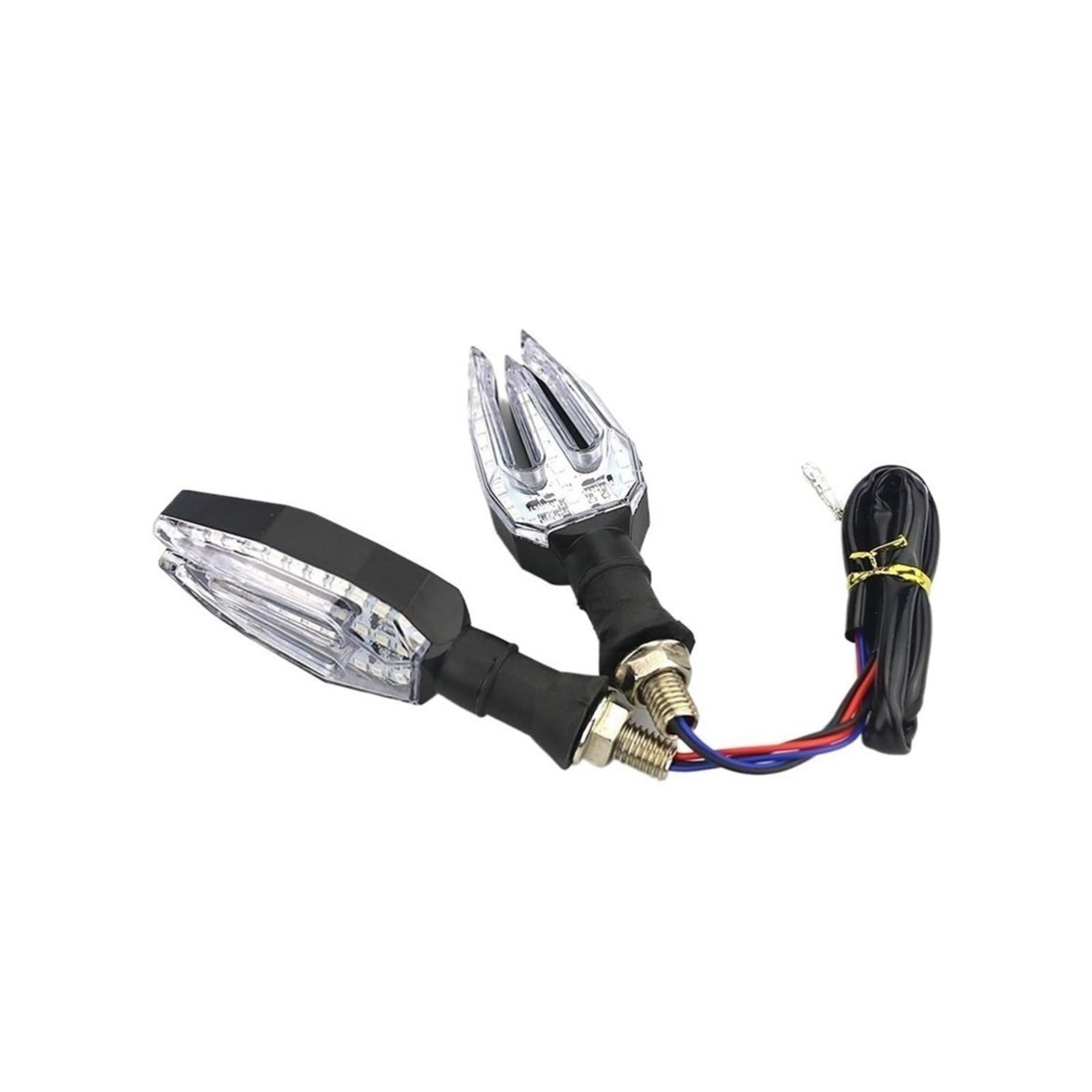 Genérico Intermitentes delanteros de motocicleta Par de giros de motocicleta para lámparas de señal que fluyen señales izquierda derecha luces de circulación intermitentes para Kawasaki