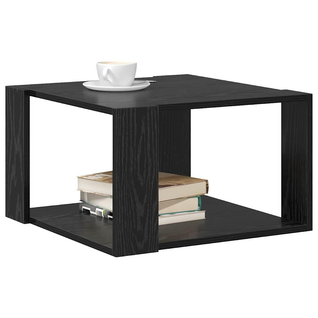 Vidaxl Coffee Table Black Oak 51.5 X 51.5 X 30 Cm Engineered Wood
