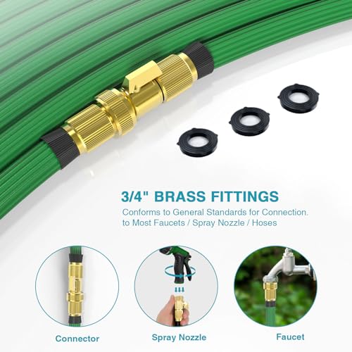 Lansodo EXPANDABLE HOSE Garden Hose 50Ft, Expandable Garden Hose - New Patented, Lightweight, No-Kink Flexible Water Hose thumb #2