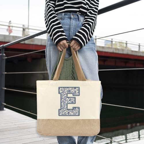 Bolso Tote de Lona Initial para Mujer miniatura 6