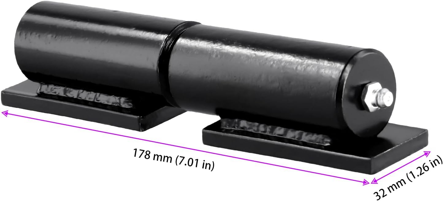 MOUYAT 4 PCS 7 Inch Heavy Duty Gate Hinges, 900lbs Capacity Weld On Barrel Hinges for Swing Door Trailer Ramp Metal Driveway Gate Drive Gate, Black