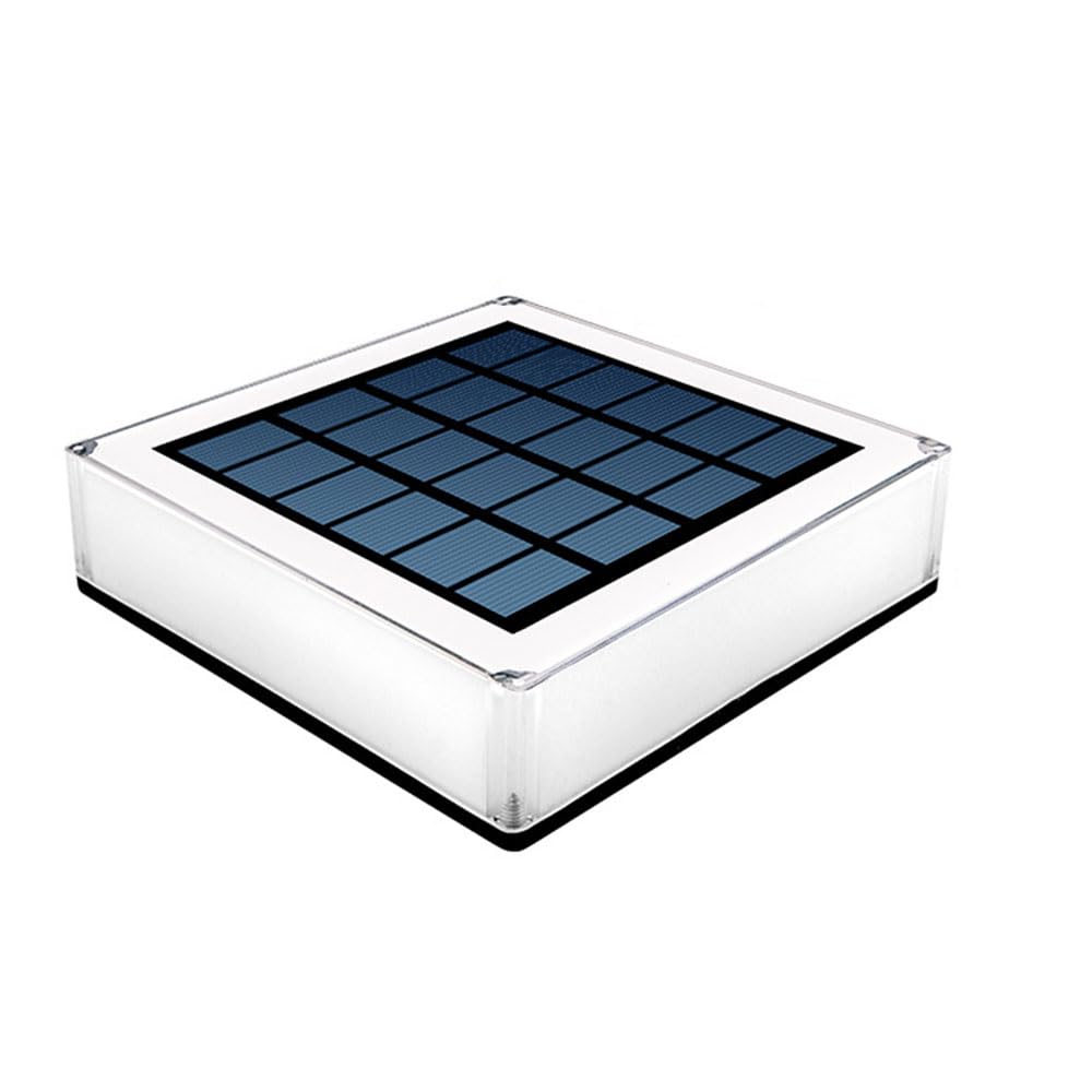 Lampy solarne na słupki, zewnętrzne lampy na słupki ogrodzeniowe, wodoodporne lampy dekoracyjne do trawników ogrodowych IP68 Stigma, kwadratowa zewnętrzna lampa na cokole, oświetlenie krajobrazu na