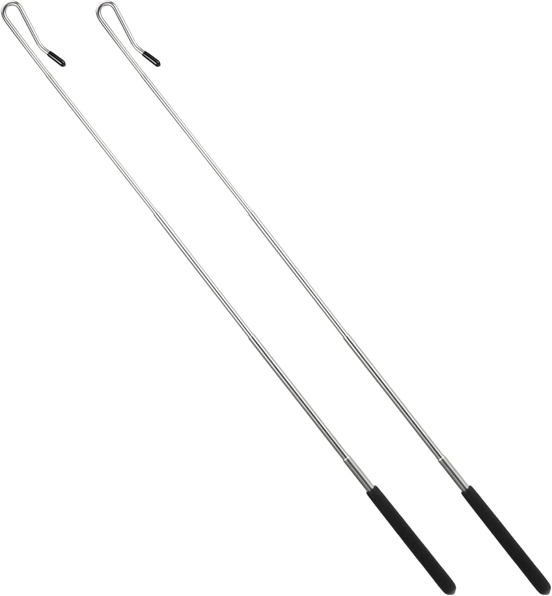 2 Pack Puppet Handles Arm Control Rod, 8-21 inch Extendable Metal Puppet Stick Accessory, Easy to Use Puppet Arm Rods Tools for Small and Large Puppets
