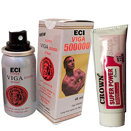 ECI Viga 500000 Long Time Delay Spray for Men and Crown Delay Cream with Super Power