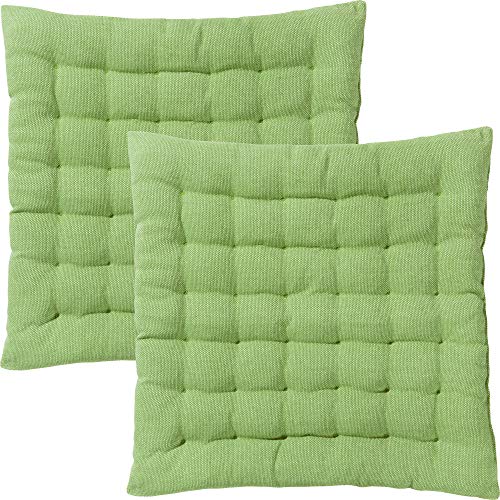 Erwin Müller Stuhlkissen London 2er-Pack apfelgrün Größe 40x40x3 cm