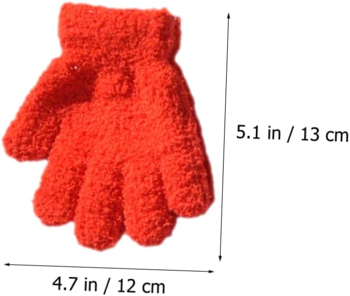 6pairs Compact Boy Girl Gloves of Thermal Knitted Outdoor Gloves for Years Lightweight Breathable for Skiing Cold Weather Activities